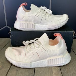 Womens Adidas Nmd R1 Stlt Pk White Orange Sneaker - image 1